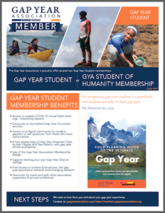 Gap Year Student Membership